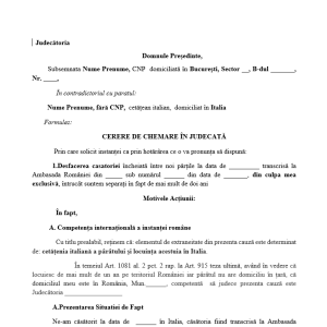 Cerere Divorț Despartire de Lunga Durata